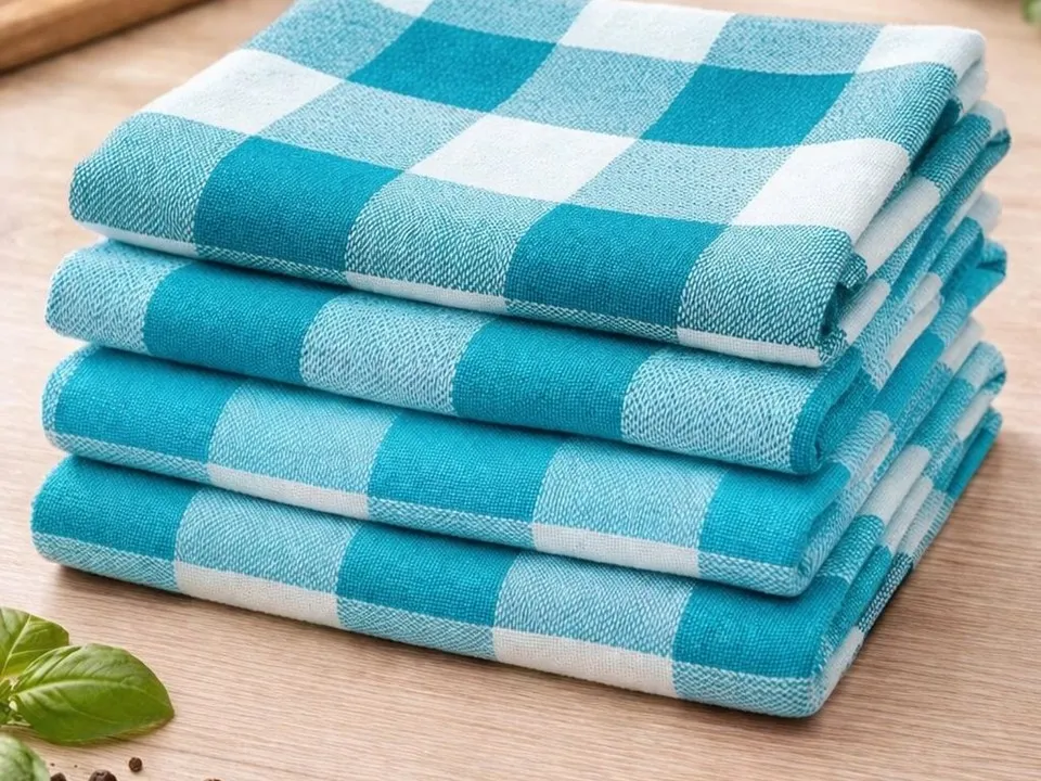 40x Keuken Theedoek Blauw